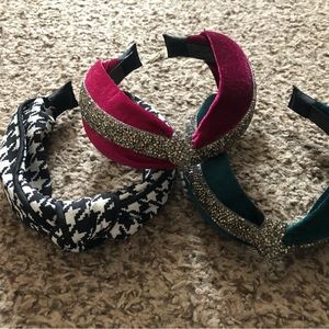 Red green plaid headbands
